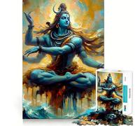 Rompecabezas Shiva Yogi de 1000 Piezas para Adultos, Juguete de lógica Pura, diversión Relajante, Corte preciso, Regalo increíble 38x52cm