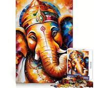 Rompecabezas Shree Ganesha de 1000 Piezas para Adolescentes, Juguete para estimular la lógica, Juego Relajante, Arte de Borde Premium, Coleccionable 38x26cm