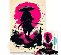Rompecabezas Silent Ronin Under The Blood Moon de 1000 Piezas para Adolescentes Juguete para Pensar con sabiduría Divertido y pacífico Corte preciso 38x52cm