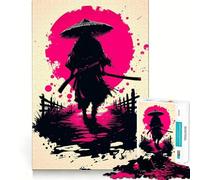 Rompecabezas Silent Ronin Under The Blood Moon de 1000 Piezas para Adultos, Juguete de lógica, Juego de Interior, Corte de precisión, Regalo preciado 50x75cm