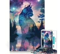 Rompecabezas Silhouette Galaxy de 1000 Piezas para Adolescentes, Juguete antiestrés, Corte preciso, Lista de Deseos de Papá Noel 38x52cm