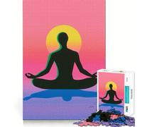 Rompecabezas Silhouette Meditation de 1000 Piezas para Adolescentes Juguete para desarrollar la lógica y la Capacidad de relajación Corte preciso Regalo clásico 38x52cm