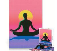 Rompecabezas Silhouette Meditation de 1000 Piezas para Adolescentes Juguete para desarrollar la lógica y la Capacidad de relajación Corte preciso Regalo clásico 38x52cm