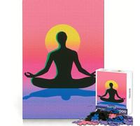 Rompecabezas Silhouette Meditation de 1000 Piezas para Adultos, Juguete de lógica Pura, Relajante y Divertido, Corte preciso, Regalo increíble 38x26cm