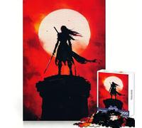 Rompecabezas Silhouette Warrior de 1000 Piezas para Adolescentes Juguete para desarrollar la lógica y la Capacidad de relajación Corte preciso Regalo clásico 38x26cm