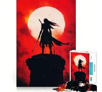 Rompecabezas Silhouette Warrior de 1000 Piezas para Adolescentes Juguete para desarrollar la lógica y la Capacidad de relajación Corte preciso Regalo clásico 38x26cm