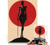 Rompecabezas Silhouette Warrior de 1000 Piezas para Adultos, Juguete de lógica, vínculo Familiar, Corte de precisión, cálida Sorpresa 38x52cm