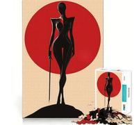 Rompecabezas Silhouette Warrior de 1000 Piezas para Adultos, Juguete de lógica, vínculo Familiar, Corte de precisión, cálida Sorpresa 38x52cm