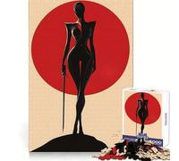 Rompecabezas Silhouette Warrior de 1000 Piezas para Adultos, Juguete de lógica, vínculo Familiar, Corte de precisión, cálida Sorpresa 38x26cm