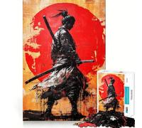 Rompecabezas Silhouette Warrior Graffiti Artwork de 1000 Piezas para Adultos Juguete para ejercitar la Mente Diseño Divertido y silencioso 50x75cm