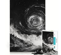 Rompecabezas Silueta Frente a Vórtice 1000 Piezas para Adolescentes Juguete Lógico Estimulante Juego Relajante Arte de Borde Premium Coleccionable 50x75cm