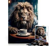 Rompecabezas Sin mi café para Adultos, 1000 Piezas, Juguete para ejercitar la Mente, Divertido y Relajante, Ideal para armar, Regalo navideño (38x26cm)