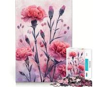 Rompecabezas Sinfonía Clavel Rosa para Adolescentes, 1000 Piezas, Juguete para Ejercicio Mental, Diseño Suave y Relajante, ¡Sorpresa Navideña! (50x75cm)