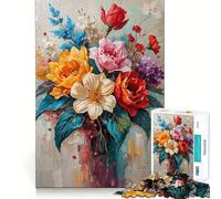 Rompecabezas Sinfonía Vibrante de Flores de 1000 Piezas Diversión,Mejora la concentración,Corte láser para un Ajuste Actividad para Compartir con Seres Queridos (50x75cm)