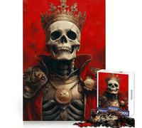 Rompecabezas Skeleton King de 1000 Piezas para Adultos Recall Upgrade Stress Relief Tight Cut Santa Wish Pick 38x26cm