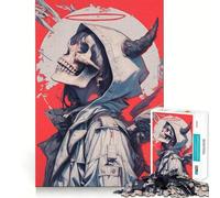 Rompecabezas Skull Angel de 1000 Piezas para Adultos Juguete Inteligente, Divertido y silencioso Corte preciso 50x75cm