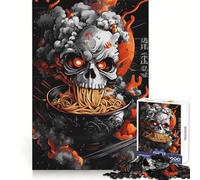 Rompecabezas Skull Ramen de 1000 Piezas para Adultos y Adolescentes Ayuda a Mejorar la Memoria y relaja la Mente Diseño para armar 38x26cm