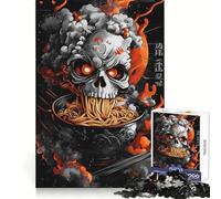 Rompecabezas Skull Ramen de 1000 Piezas para Adultos y Adolescentes Mejora la Memoria Ligero y Relajante Corte preciso Un Regalo Encantador 50x75cm