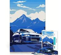 Rompecabezas Skyline GTR R Tribute de 1000 Piezas para Adolescentes Juguete para estimular la lógica y Relajarse Arte de Borde Premium Coleccionable 38x26cm