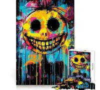 Rompecabezas Smile Crazy in Color de 1000 Piezas para Adultos Regalos para Adultos Juguete para desarrollar la Habilidad y aliviar el estrés Corte Exacto Lista de Deseos de Santa Claus 50x75cm