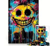 Rompecabezas Smile Crazy in Color de 1000 Piezas para Adultos Regalos para Adultos Juguete para desarrollar la Habilidad y aliviar el estrés Corte Exacto Lista de Deseos de Santa Claus 50x75cm