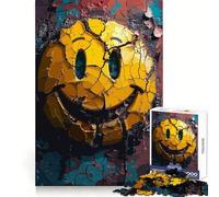 Rompecabezas Smile Crazy in Color para Adultos, 1000 Piezas, Juguete para ejercitar la Mente, diseño de Entretenimiento Suave, Regalo de Temporada 38x26cm