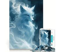 Rompecabezas Smoke Spirit Fox de 1000 Piezas para Adultos, Regalo Ideal para desafiar la Mente, Juguete fácil de Usar, Corte preciso, (38x52cm)