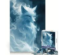 Rompecabezas Smoke Spirit Fox de 1000 Piezas para Adultos, Regalo Ideal para desafiar la Mente, Juguete fácil de Usar, Corte preciso, (38x52cm)
