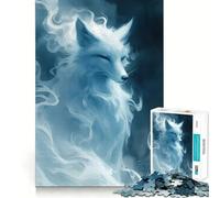 Rompecabezas Smoke Spirit Fox para Adolescentes, 1000 Piezas, para Recordar, estimular, Relajarse, Corte Suave, Regalo Elegante (38x26cm)
