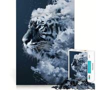 Rompecabezas Smoky Tiger Beast para Adolescentes, 1000 Piezas, Recall Boost, Gentle Relax, Smooth Cut, Stylish Gift (50x75cm)