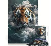 Rompecabezas Smoky Tiger Beast para Adultos, 1000 Piezas, Juego Inteligente, Divertido y Relajante, Ideal para armar, Regalo preciado (38x52cm)