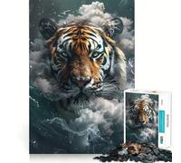 Rompecabezas Smoky Tiger Beast para Adultos, 1000 Piezas, Juego Inteligente, Divertido y Relajante, Ideal para armar, Regalo preciado (38x52cm)