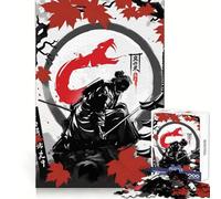 Rompecabezas Snake Spirit Samurai de 1000 Piezas para Adultos, Juguete de lógica Mental, Juego de Corte Firme, (38x26cm)