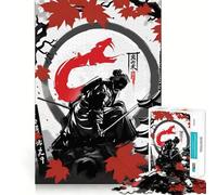 Rompecabezas Snake Spirit Samurai de 1000 Piezas para Adultos, Juguete de lógica Mental, Juego de Corte Firme, (38x26cm)