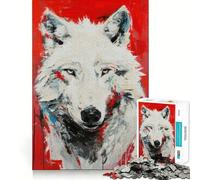 Rompecabezas Snow Shadow Wolf de 1000 Piezas para Adolescentes, Juego de lógica, Juego de Mesa, Pieza de colección de Arte de Corte preciso (38x52cm)