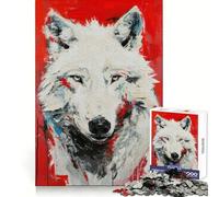 Rompecabezas Snow Shadow Wolf de 1000 Piezas para Adolescentes, Juego de lógica, Juego de Mesa, Pieza de colección de Arte de Corte preciso (38x52cm)