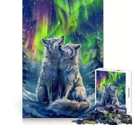 Rompecabezas Snow Wolf Romance de 1000 Piezas para Adultos, Juguete de lógica Mental, Juego de Mesa Serene Time, Corte Firme, (38x52cm)