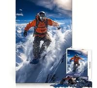 Rompecabezas Snowboarder Soar de 1000 Piezas para Adolescentes Fortalece la Memoria, Calma, relaja, Bordes Suaves Regalo increíble (38x26cm)