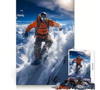 Rompecabezas Snowboarder Soar de 1000 Piezas para Adolescentes, Juguete de lógica Fina, fácil de Usar, Ocio, Bordes limpios, Regalo para Festivales (50x75cm)