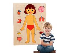Rompecabezas sobre las partes del cuerpo para niños - Rompecabezas de madera anatómico para niños | Rompecabezas educativo para niños y niñas, juguetes educativos coloridos para jardín de infantes