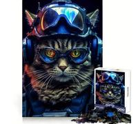 Rompecabezas SOF Gato Guerrero para Adultos, 1000 Piezas, Juguete de lógica Mental, diversión Relajante, Corte Firme, cálida Sorpresa (50x75cm)