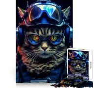 Rompecabezas SOF Gato Guerrero para Adultos, 1000 Piezas, Mejora la Memoria, Juego en Grupo, patrón de Montaje, Sorpresa navideña (38x52cm)