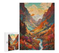 Rompecabezas sofisticado para adultos, 500 unidades, Serenidad Autumnal Mountain Serenity -1 Puzzle Familiar Juego de Regalo de Cumpleaños Gran Regalo para los fans de los Juegos 500 PCS