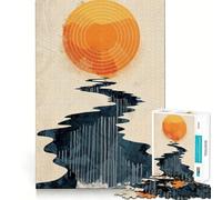 Rompecabezas Sol Espiral 1000 Piezas para Adolescentes Fortalece la Memoria Tranquilo Calma Borde Calidad Regalo Deseo de Papá Noel 38x52cm