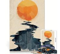 Rompecabezas Sol Espiral 1000 Piezas para Adolescentes Fortalece la Memoria Tranquilo Calma Borde Calidad Regalo Deseo de Papá Noel 38x52cm
