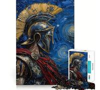 Rompecabezas Soldado Espartano Van Gogh 1000 Piezas para Adolescentes Fortalece la Memoria Tranquilo Calma Calidad Borde Regalo Deseo de Santa 38x26cm