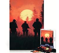 Rompecabezas Soldados al Atardecer para Adultos, 1000 Piezas, Rompecabezas Mental, Relajante, Arte, (50x75cm)