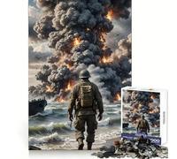 Rompecabezas Soldier Beach Explosion para Adolescentes, 1000 Piezas, Recall Boost Gentle Relax Smooth Cut Stylish Gift (38x52cm)