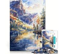 Rompecabezas Soledad en la Montaña para Adultos, 1000 Piezas, Juguete para desarrollar la Habilidad y aliviar la ansiedad, Corte preciso, Regalo Elegante (38x26cm)