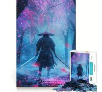 Rompecabezas Solitario Sakura Samurai difícil para Adultos, 1000 Piezas, Rompecabezas Mental, Arte Relajante, (50x75cm)